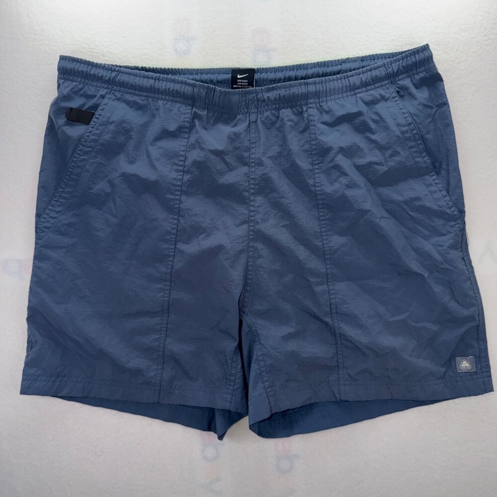 VTG Nike ACG Hybrid Shorts Men XL Blue Hiking Stow Pockets Performance Mesh 90s